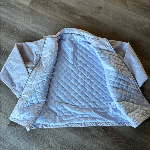 Good American Lilac Purple Full Zip Chore Jacket Canvas Shirt Bomber Collared - Picture 8 of 9